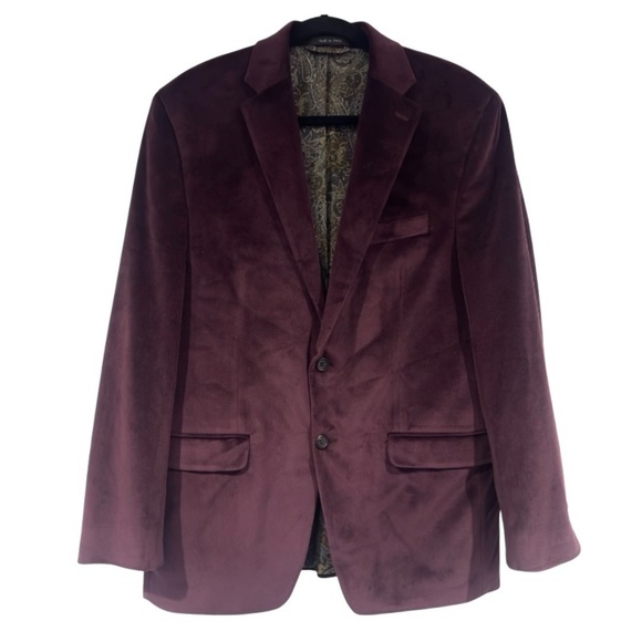 Lauren Ralph Lauren Other - Lauren Ralph Lauren Purple Velvet Velour Men Sport Jacket Blazer Size 40R
